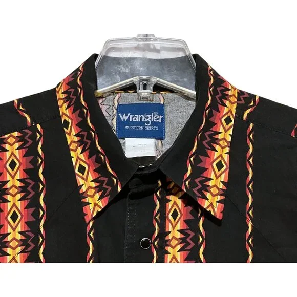 Vintage Wrangler Brushpopper Shirt 3X Short Sleeves Snap Closure Western - Picture 2 of 6